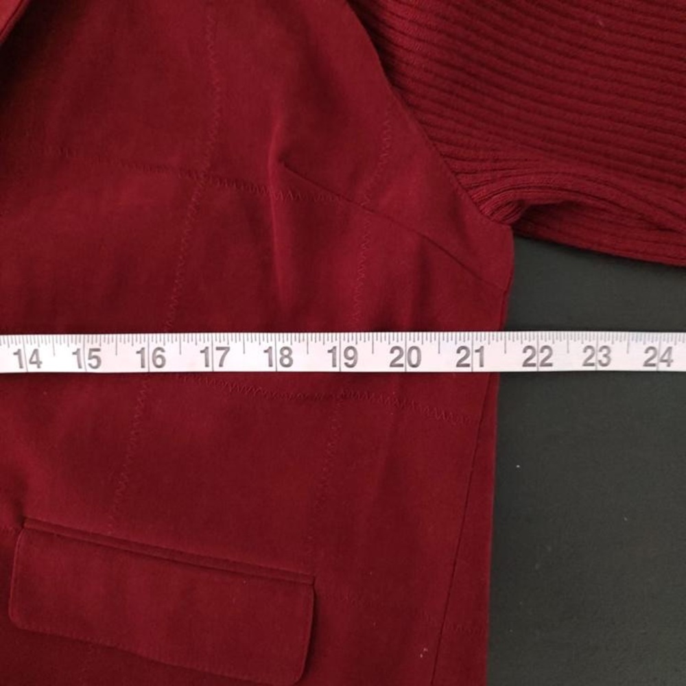 Talbots Sz.10 Jacket Woman’s Red Button Up Long S… - image 5